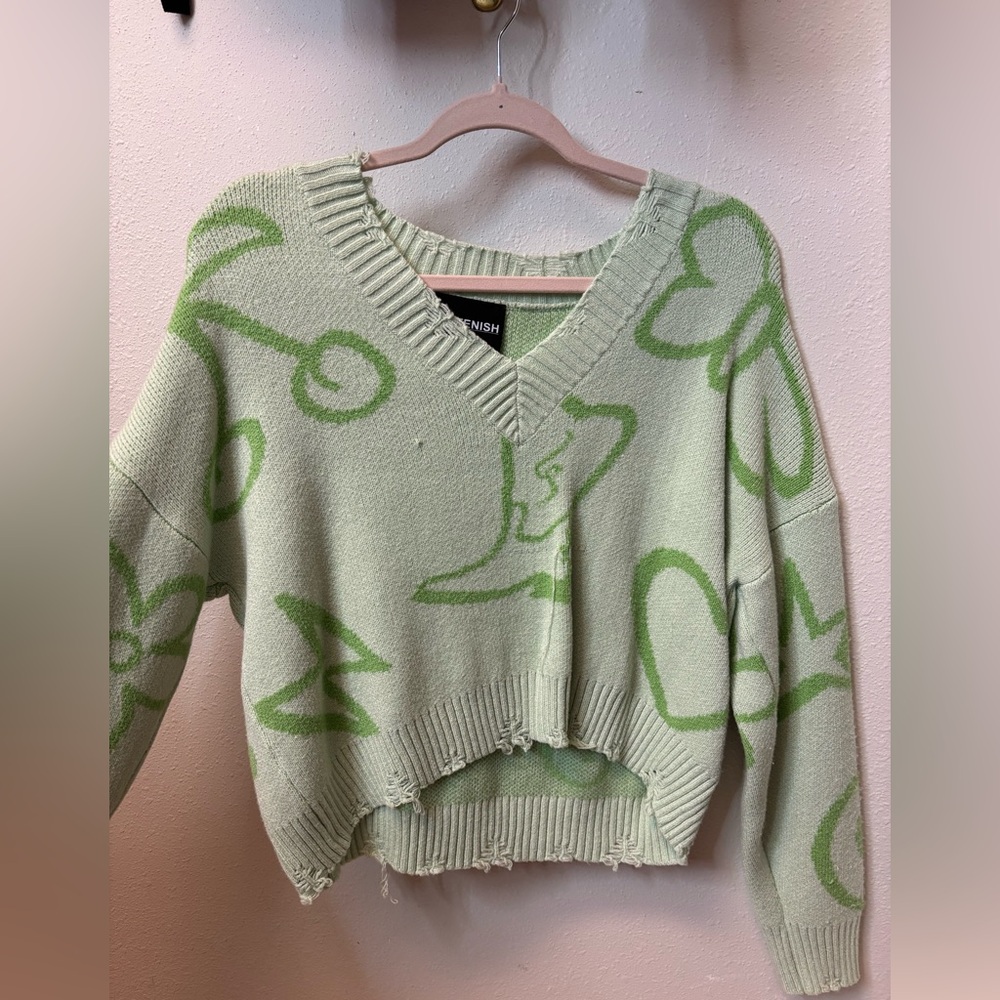 Green Kittenish Sweater. Size Small.